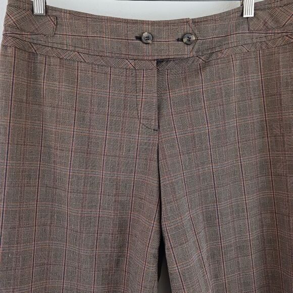 Lane Bryant plaid brown capri pants size 16 - Picture 2 of 6